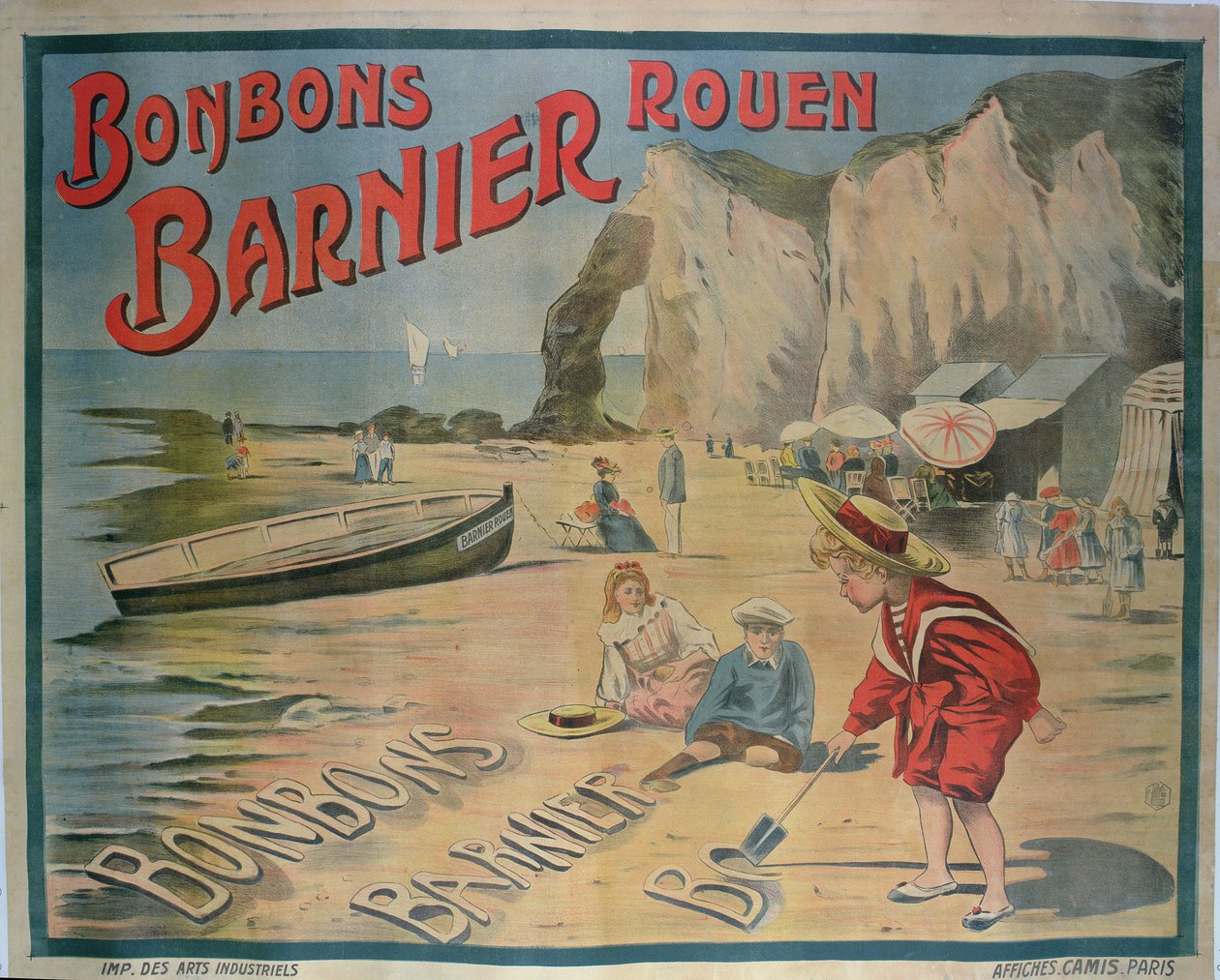 Affisch reklam Barnier godis av French School
