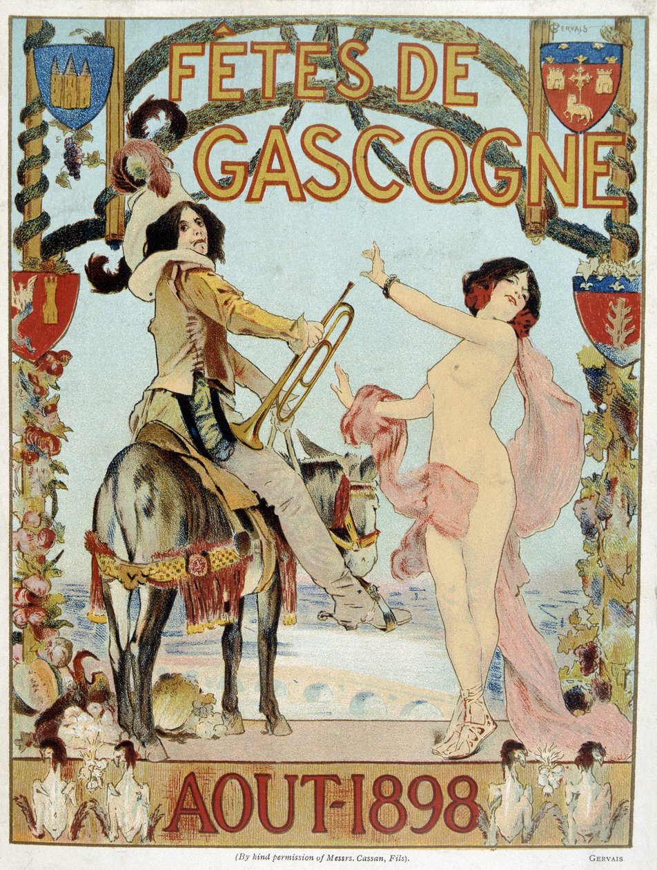 Affisch för Biscaya-helgerna i augusti 1898 av French School
