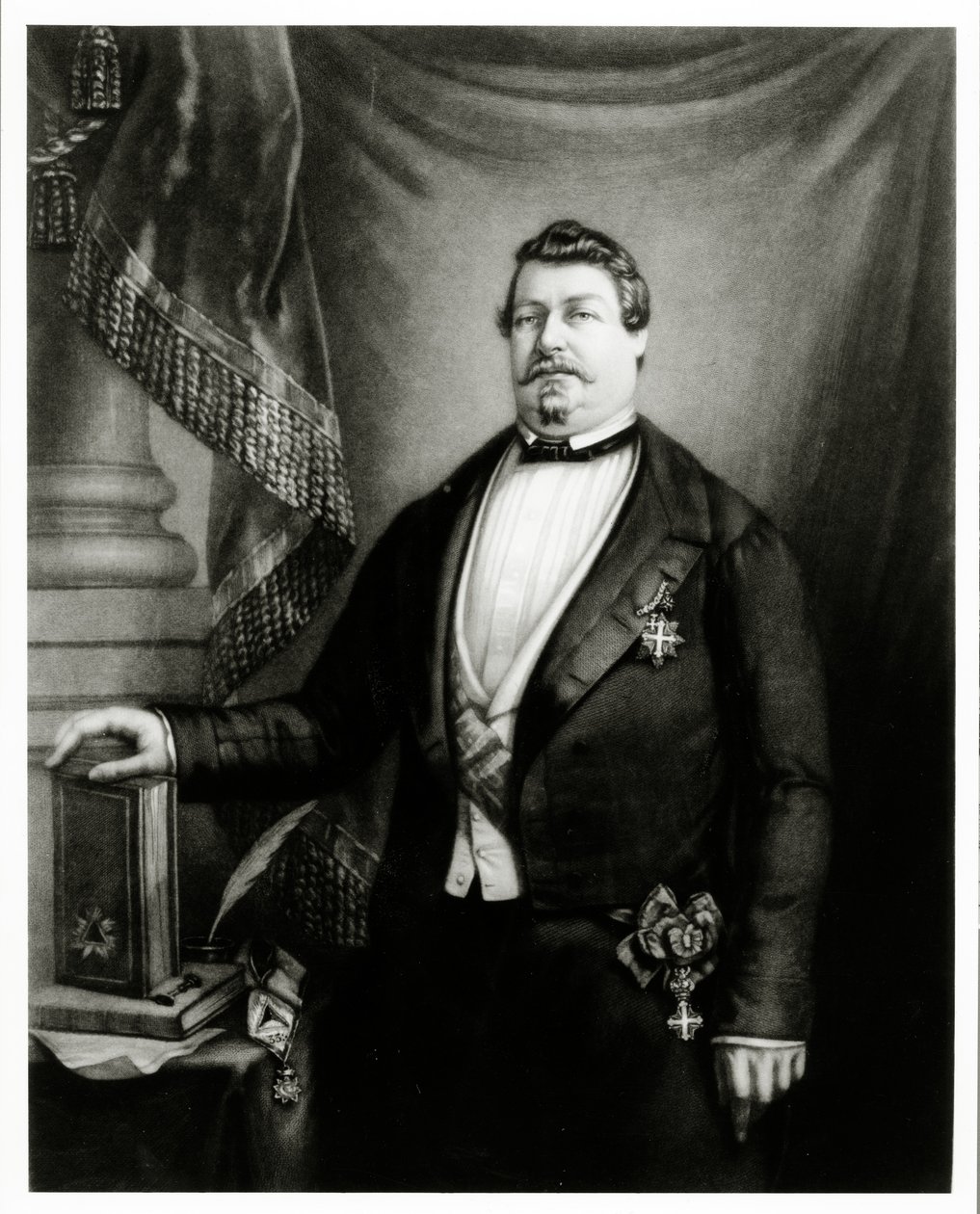 Prins Lucien Murat som stormästare i Grand Orient of France, c.1855 av French School
