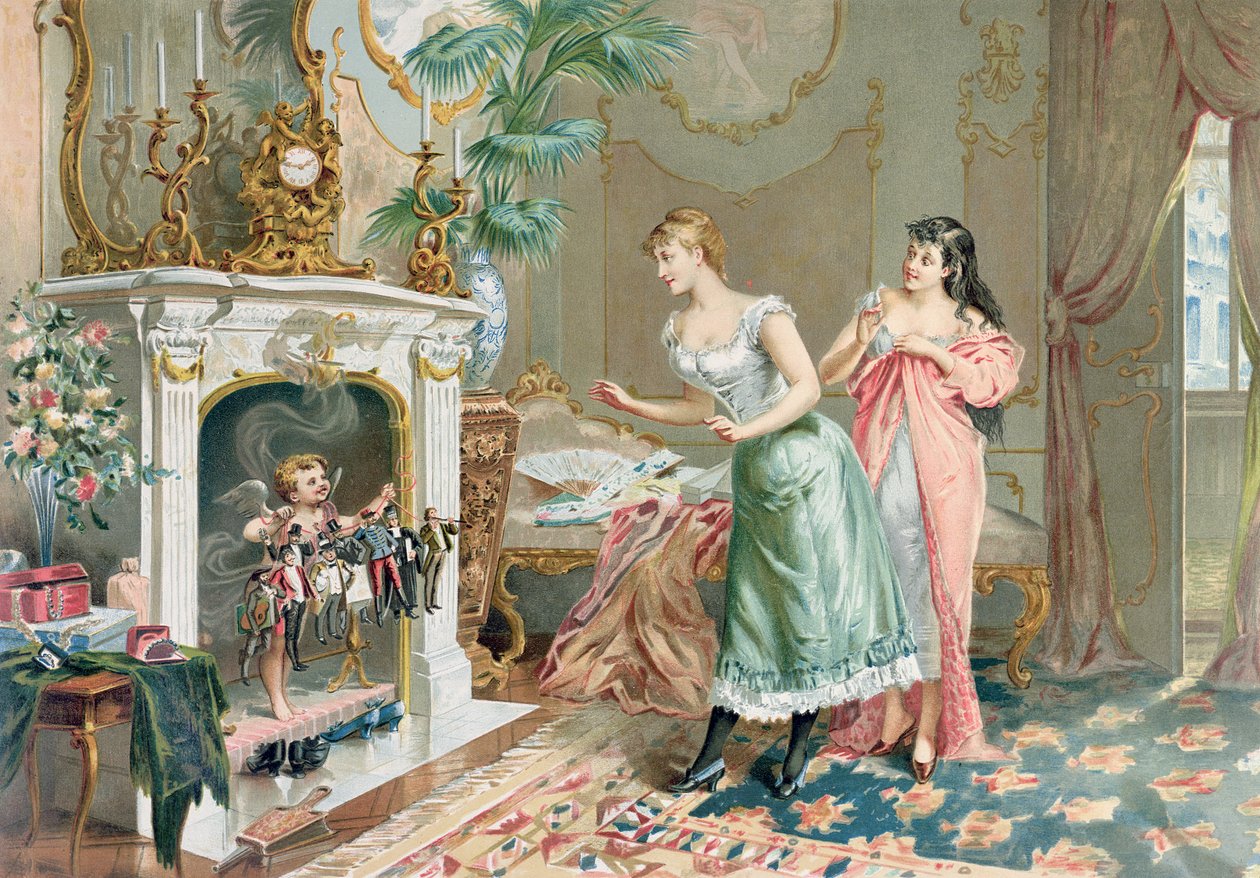 Prostituerade upptäcker sina julklappar, 1893 av French School