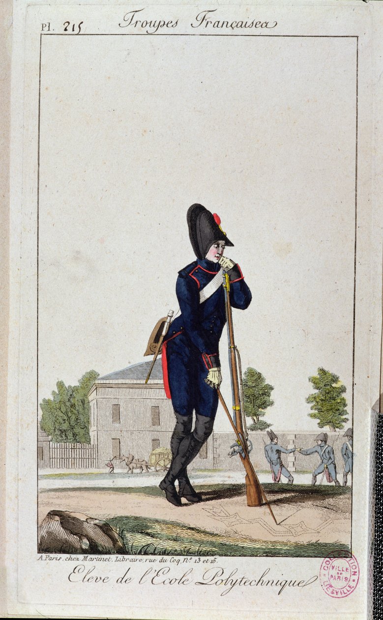 Elev från Polytechnique, från Troupes Francaises c.1805 av French School