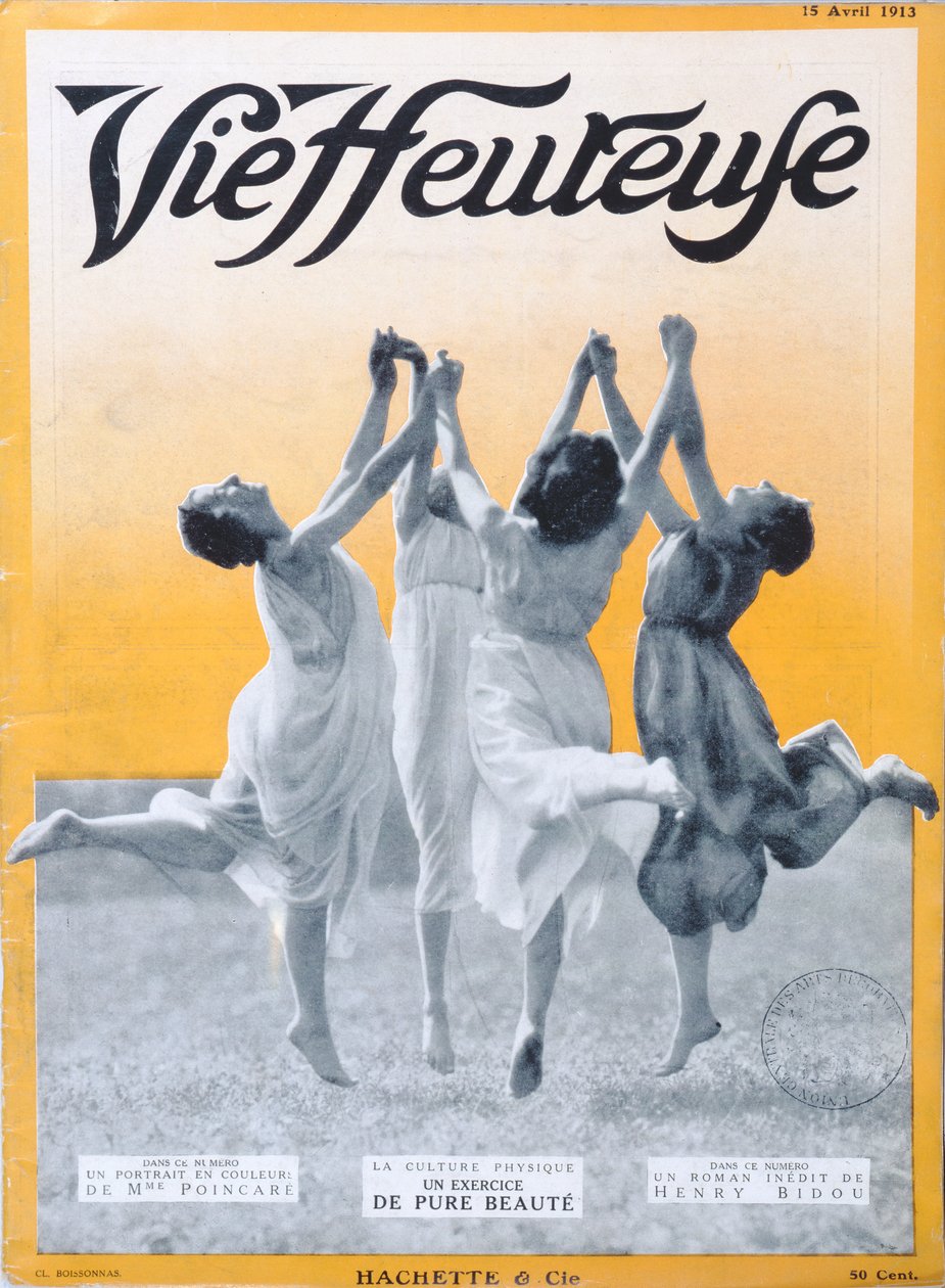 Pure Beauty-övning, omslagsillustration av Vie Heureuse, 15 april 1913 av French School