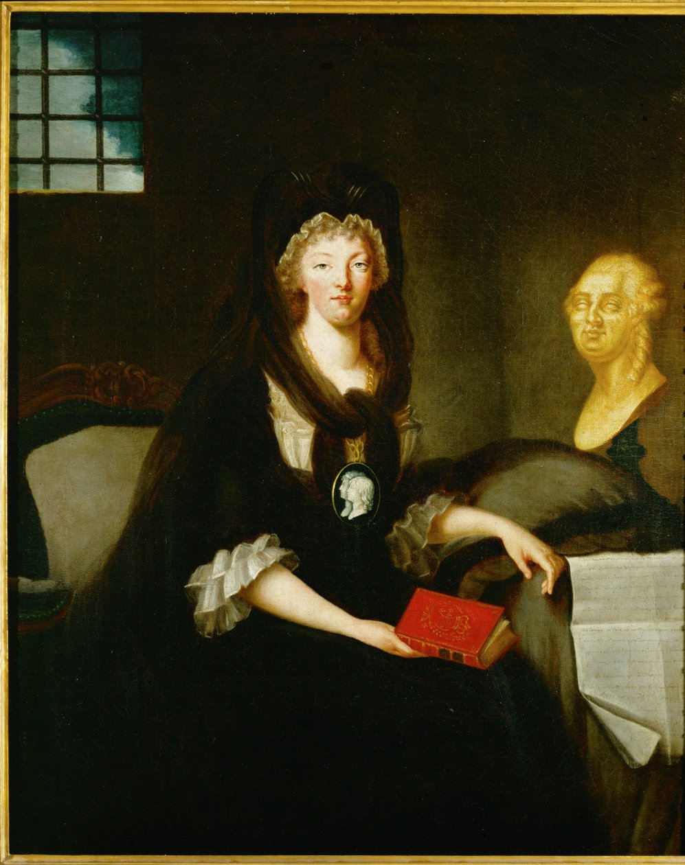 Drottning Marie Antoinette fängslad i Conciergeriet ... av French School