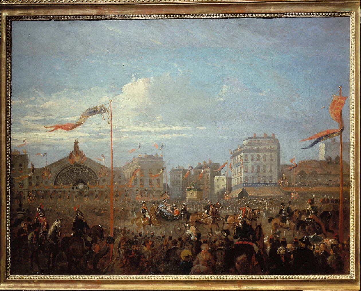 Drottning Victoria (1819-1901) Anländer till Gare de l