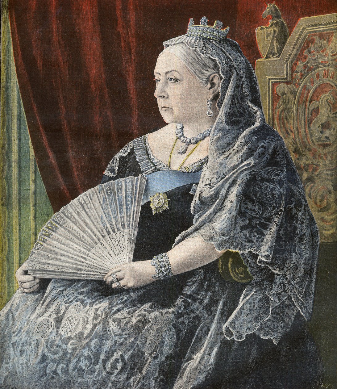 Drottning Victoria drottning av England, på hennes jubileum - framsidan av 