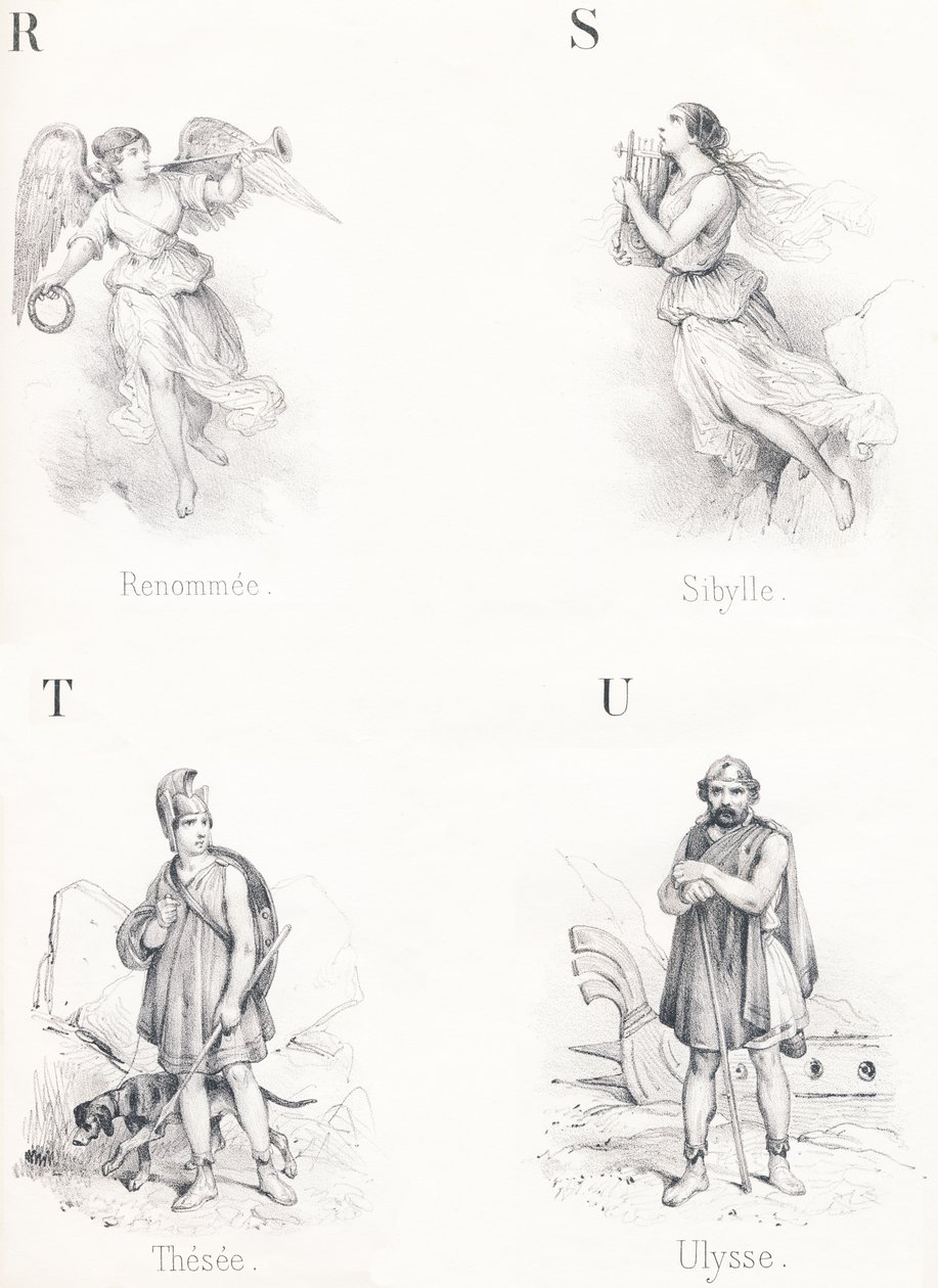 R S T U: Omdöpt, Sibyl, Thesee, Ulysses av French School