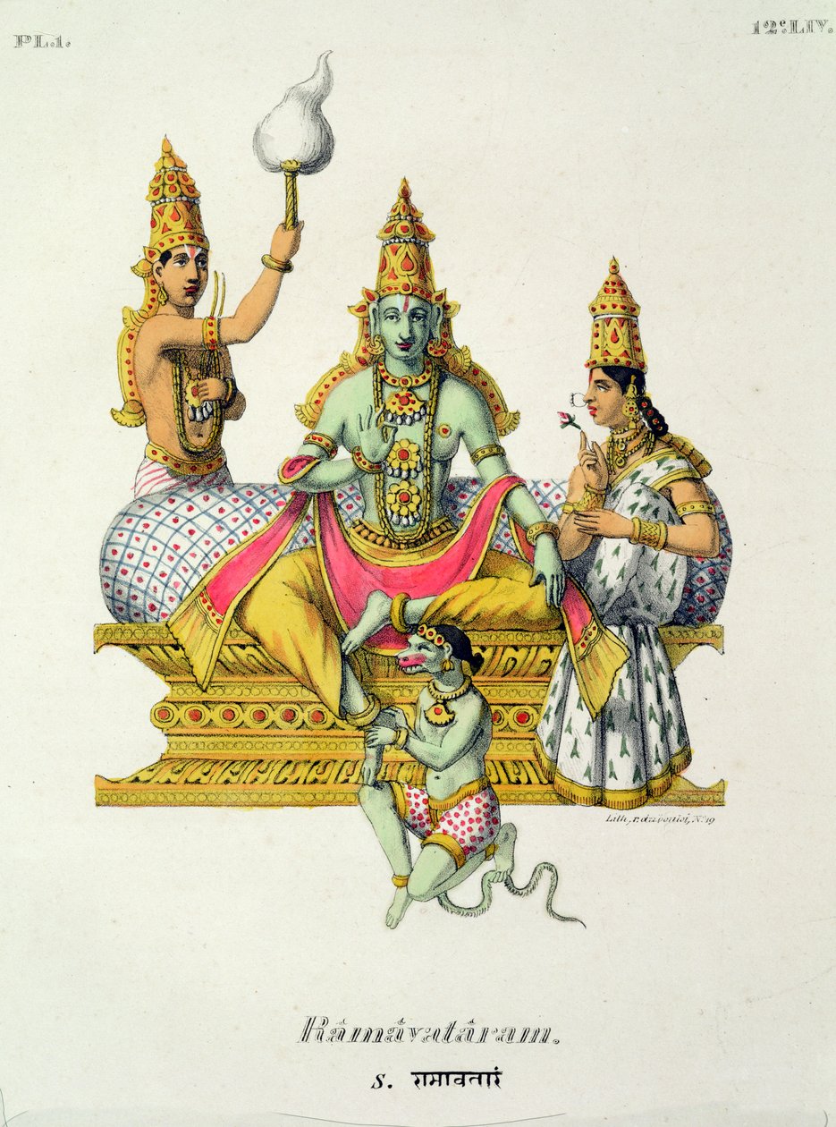 Rama, graverad av du Bouisi av French School