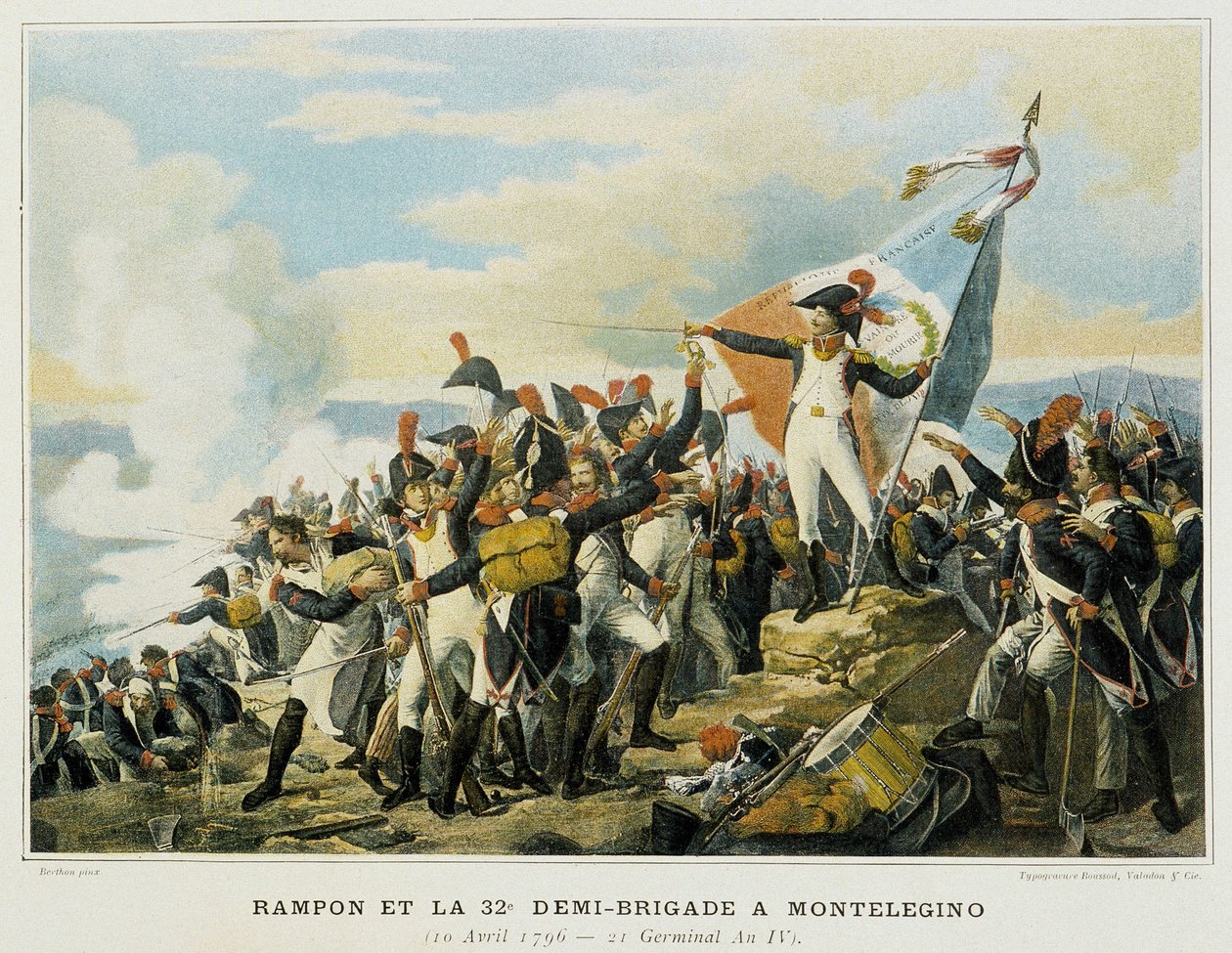 Rampon och 32:a halva brigaden i Monelegino, 10 april av French School