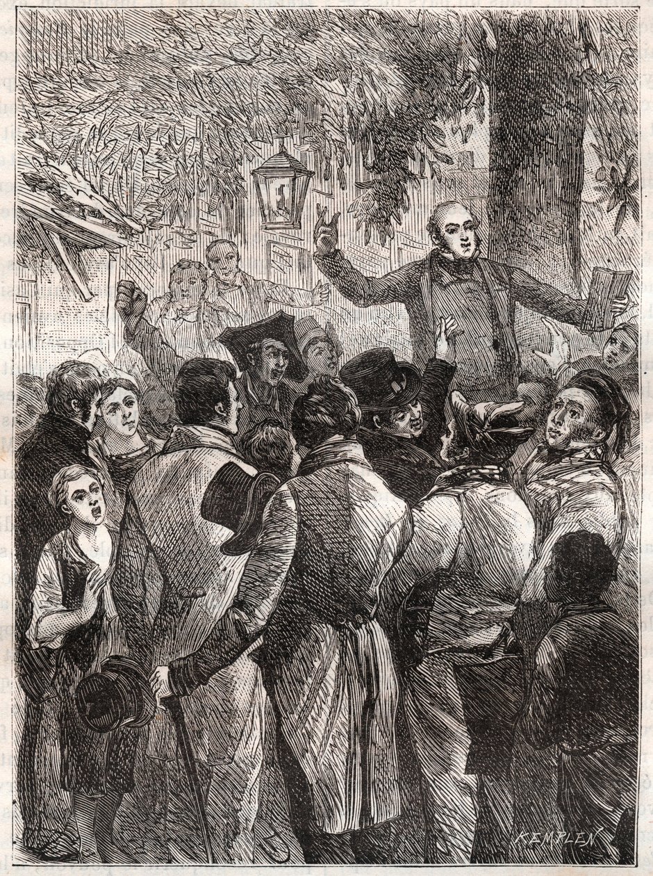 Läsning av broschyren av Louis Marie de Lahaye de Cormenin (1788-1868) 1838 (Tres-ödmjukar remonstrationer av Timon om en ersättning av ett nytt slag som den civila listan låtsas fastställa mellan fyra miljoner som den är skyldig till Tresor och fyra kvarn av French School