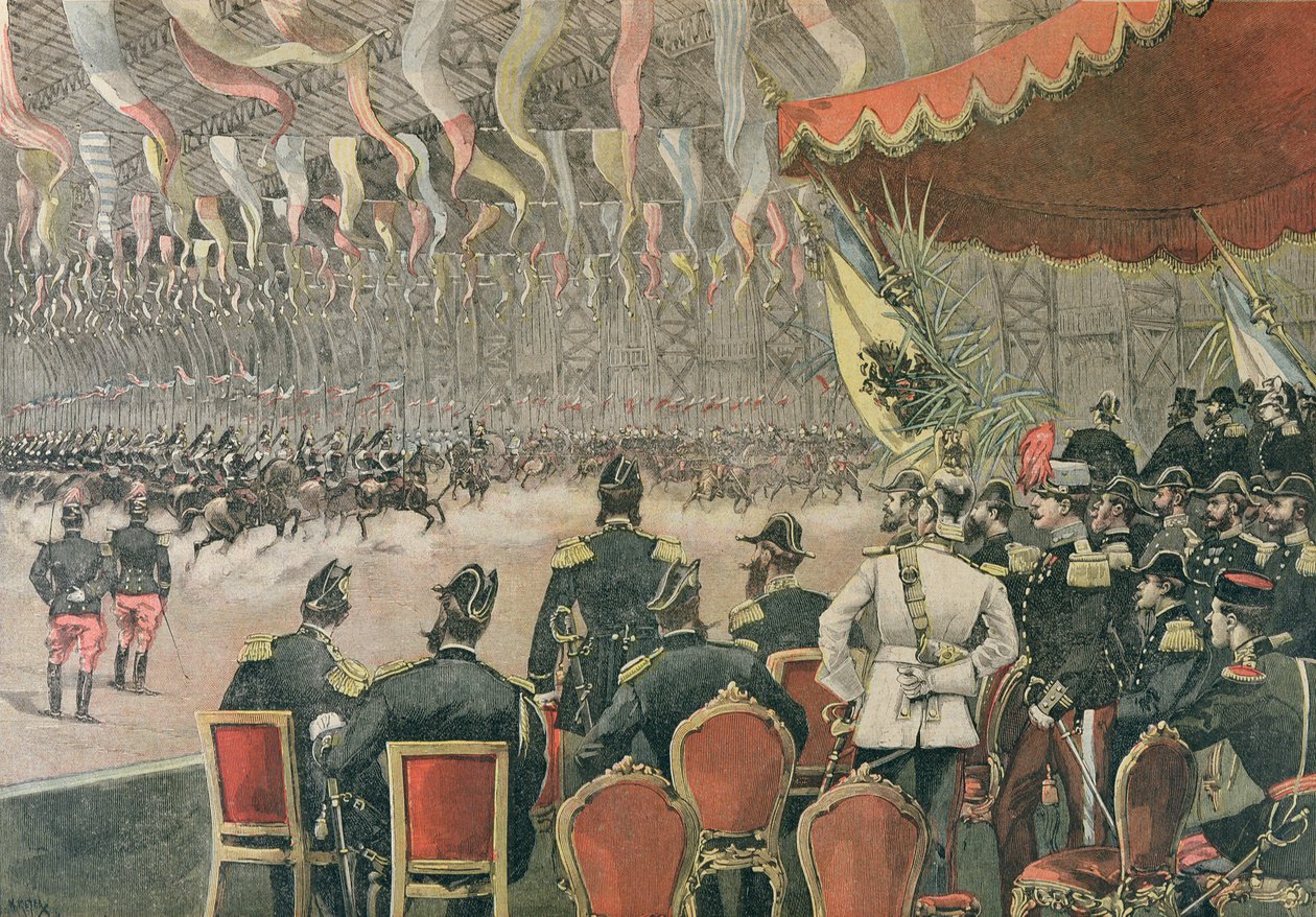 Mottagning av tsar Alexander III (1845-1894) i Paris, illustration från le Petit Journal, november 1893 av French School
