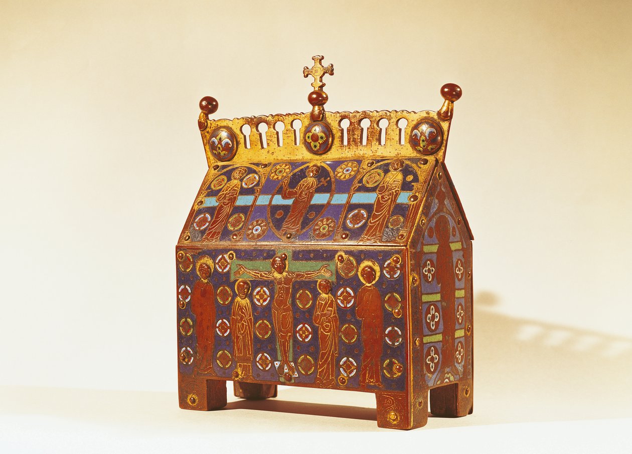 Relikvieskrin, 1100-1200-tal (metall & emalj) av French School