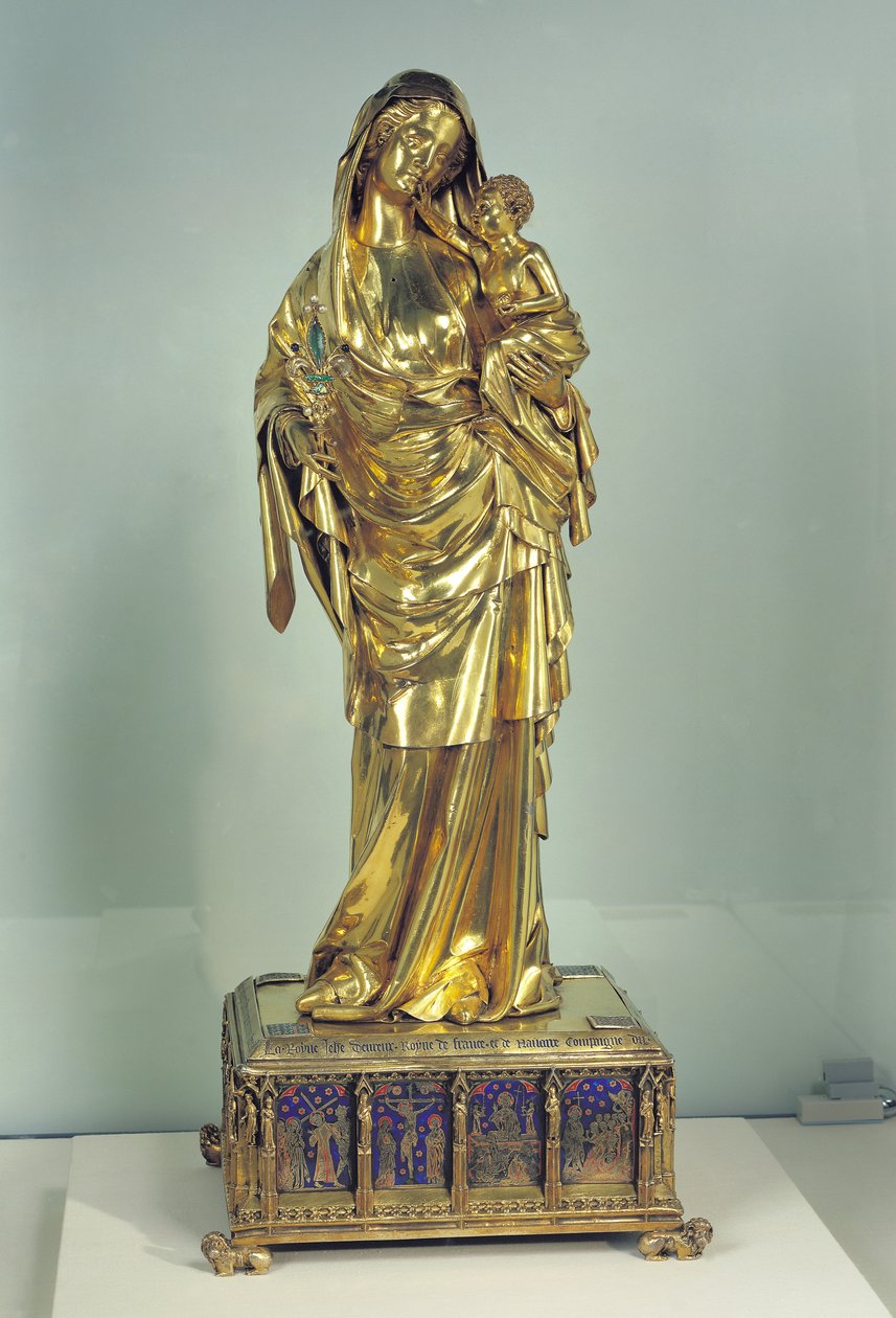 Relikvieskrin av Jungfrun av Jeanne dEvreux, c,1324-29 (guld och silver) (för detaljer se 110882) av French School