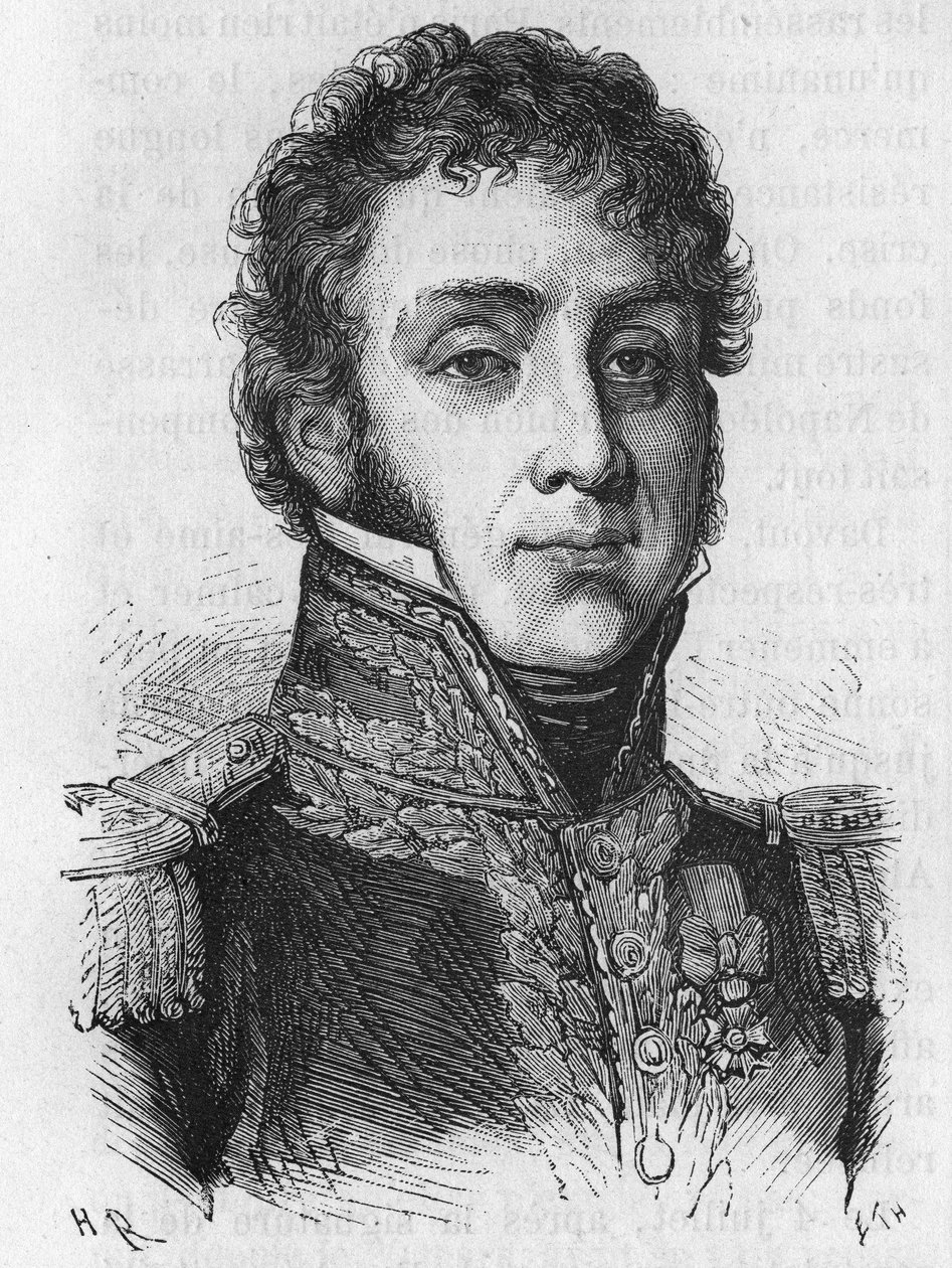 Remy Joseph Isidore Exelmans (eller Exelmans), marskalk och peer av Frankrike (1775-1852) - i "" The History of France"" av Henri Martin av French School