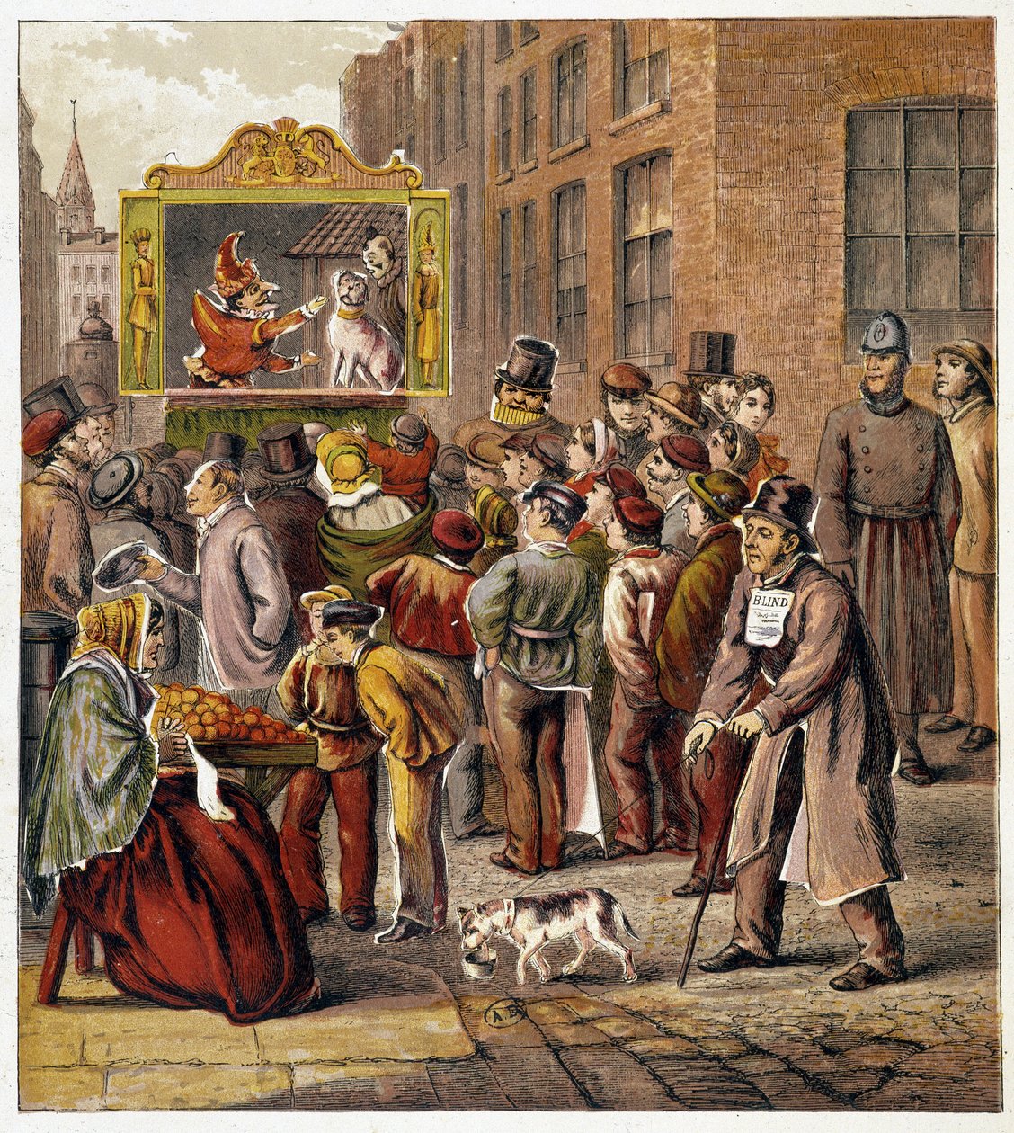 Representation av Guignol - i "Magasin des petits enfants" av French School