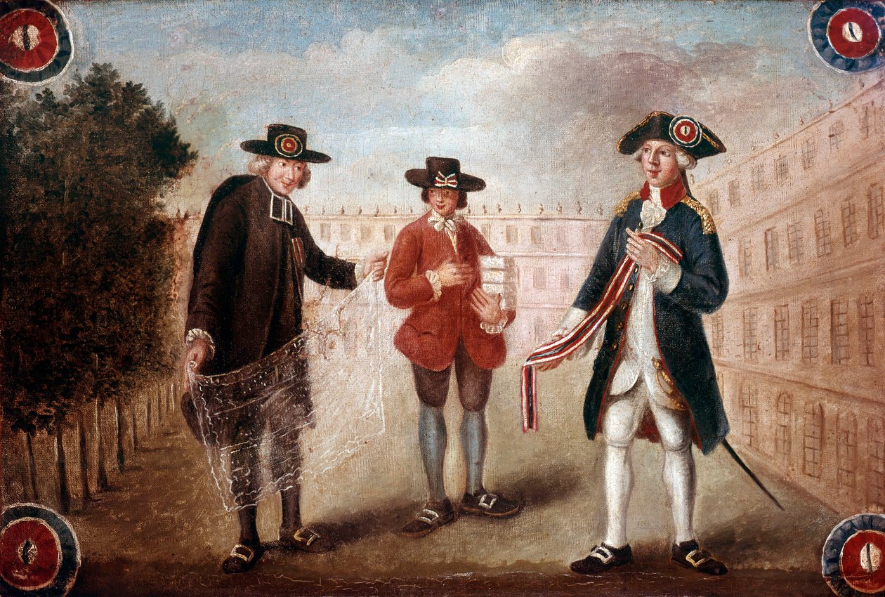 Representation av de tre orden i det franska samhället av French School
