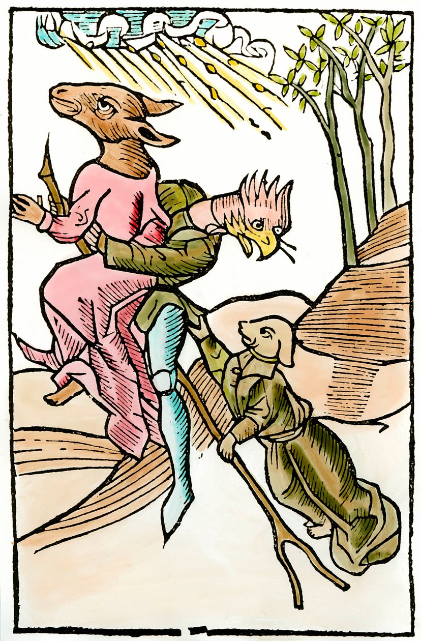 Representationer av demoner och lamies hämtade från demonologibranschen "De lamiis et phitonicis mulieribus" (Häxorna och spåmännen) av Ulrich Molitor redigerad av Johan Pruss (aktiv ca 1488-1493). 1499. Paris. Dekorativ konst av French School