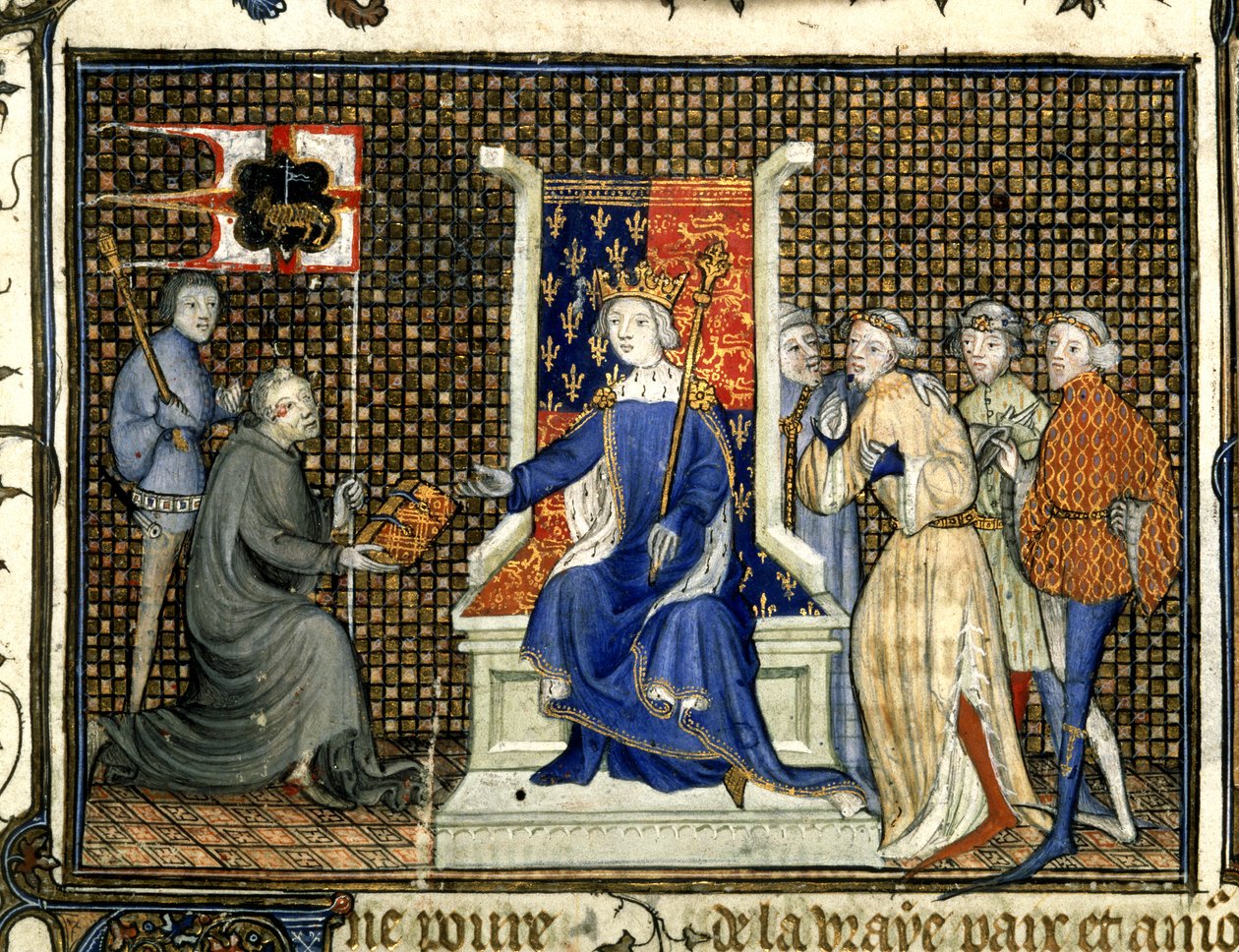 Royal 20 B. VI, f.2 Presentation till Richard II, från 