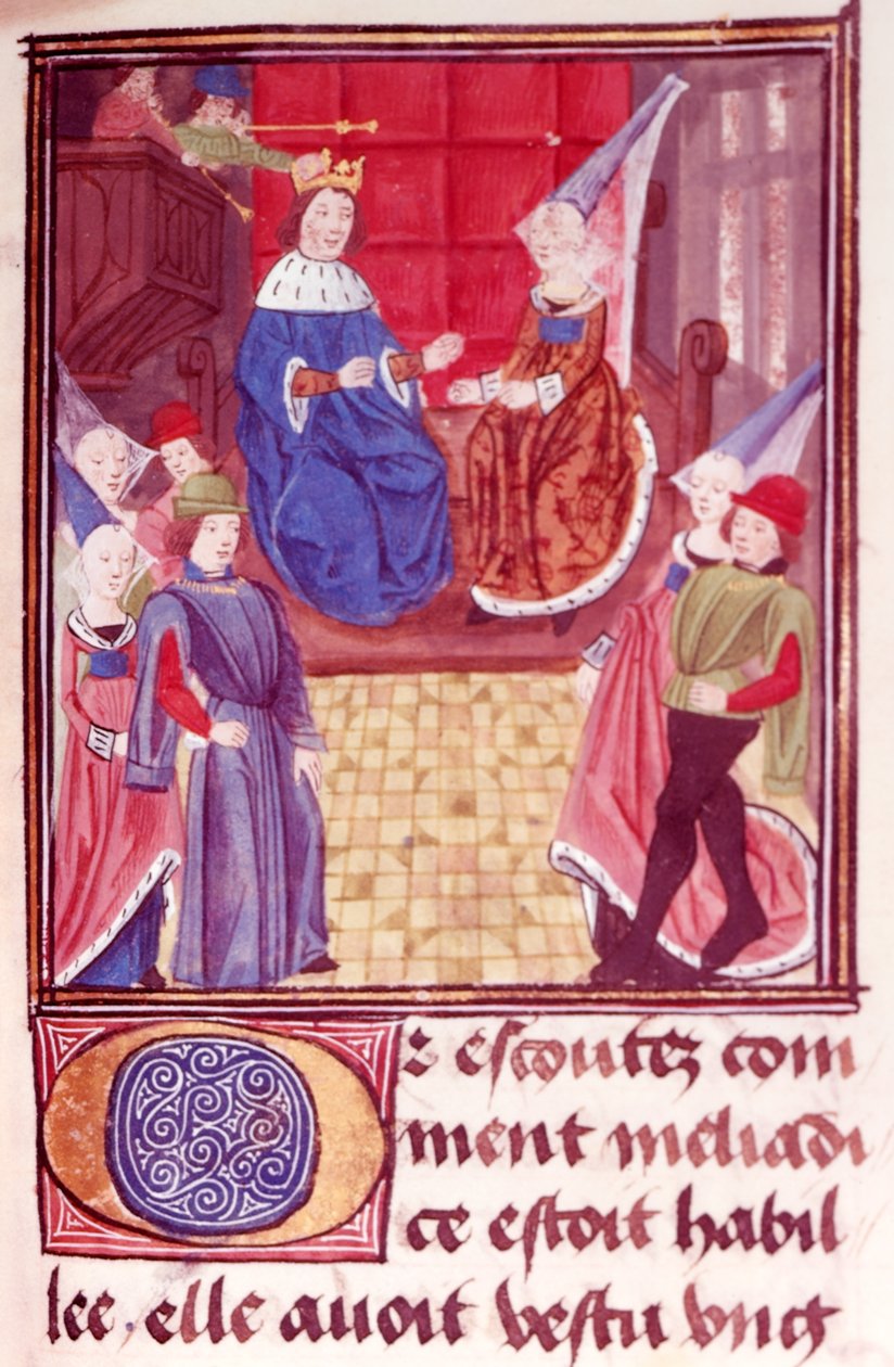 Royal 20 C.II fol.159 Cleriadus och Meliadice, från 