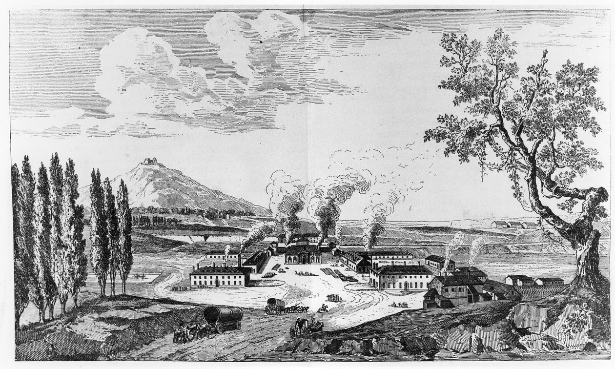 Kungligt gjuteri i Le Creusot 1787 av French School