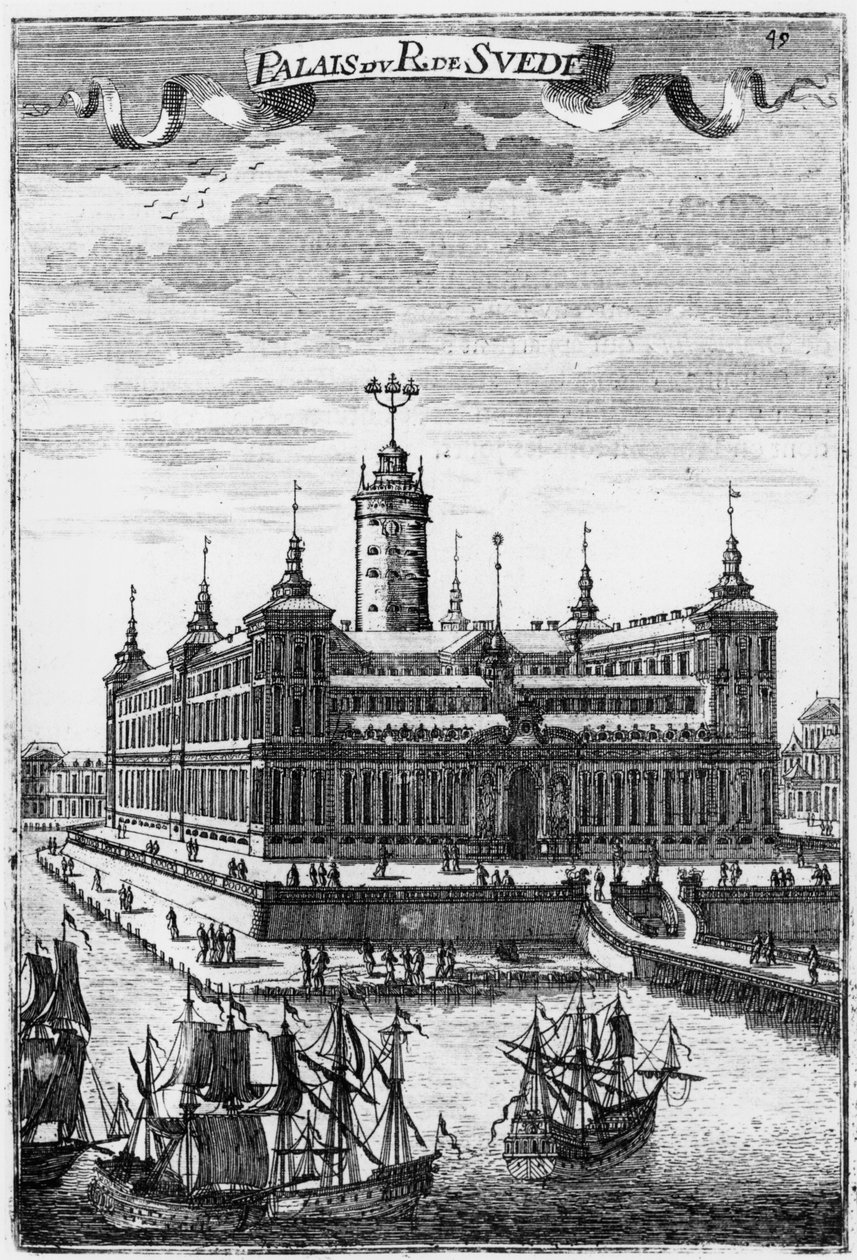 Kungliga slottet i Stockholm, illustration från Description de l