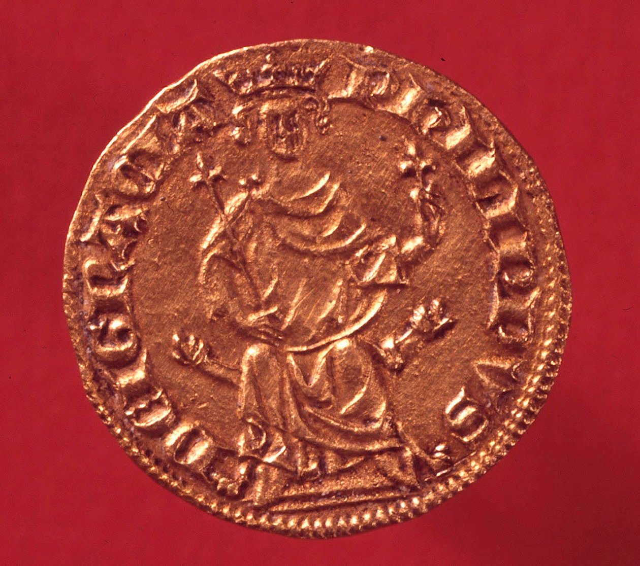 Kunglig guldsköld av Philip IV le Bel (1268-1314). 1290. Paris, Valutamuseet av French School