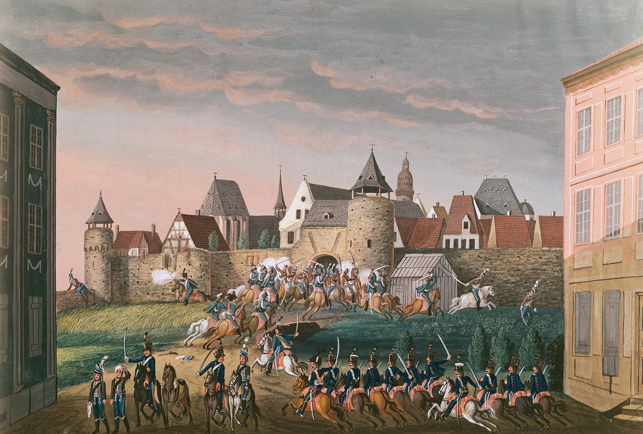 Rush av kejserliga trupper vid Hoscht, 28 augusti 1800 av French School