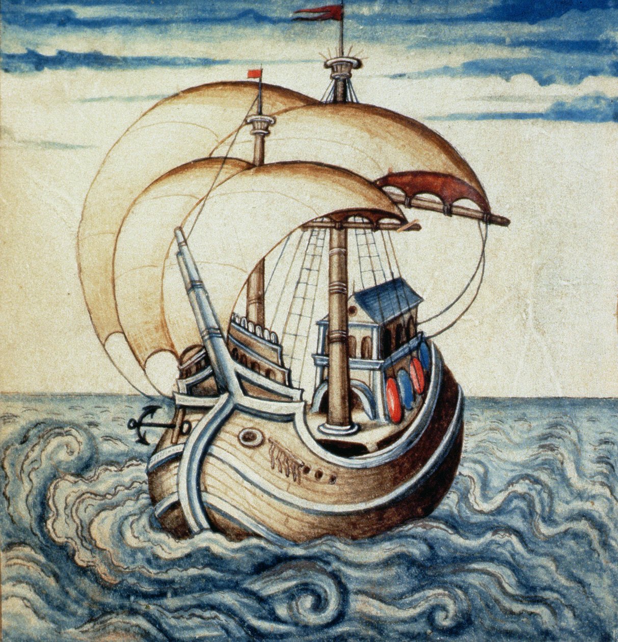 SMM2 s.8 Segelskepp, från Theatre des Vices et Vertus, av Jan van der Noot (ca 1539-95) av French School