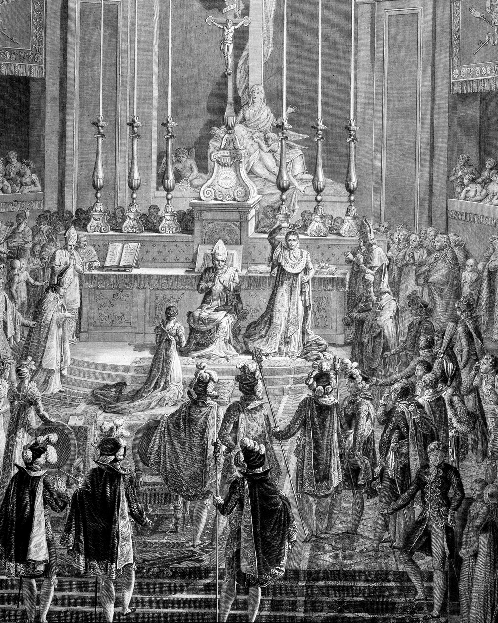 Napoleons sakra 1:a av French School