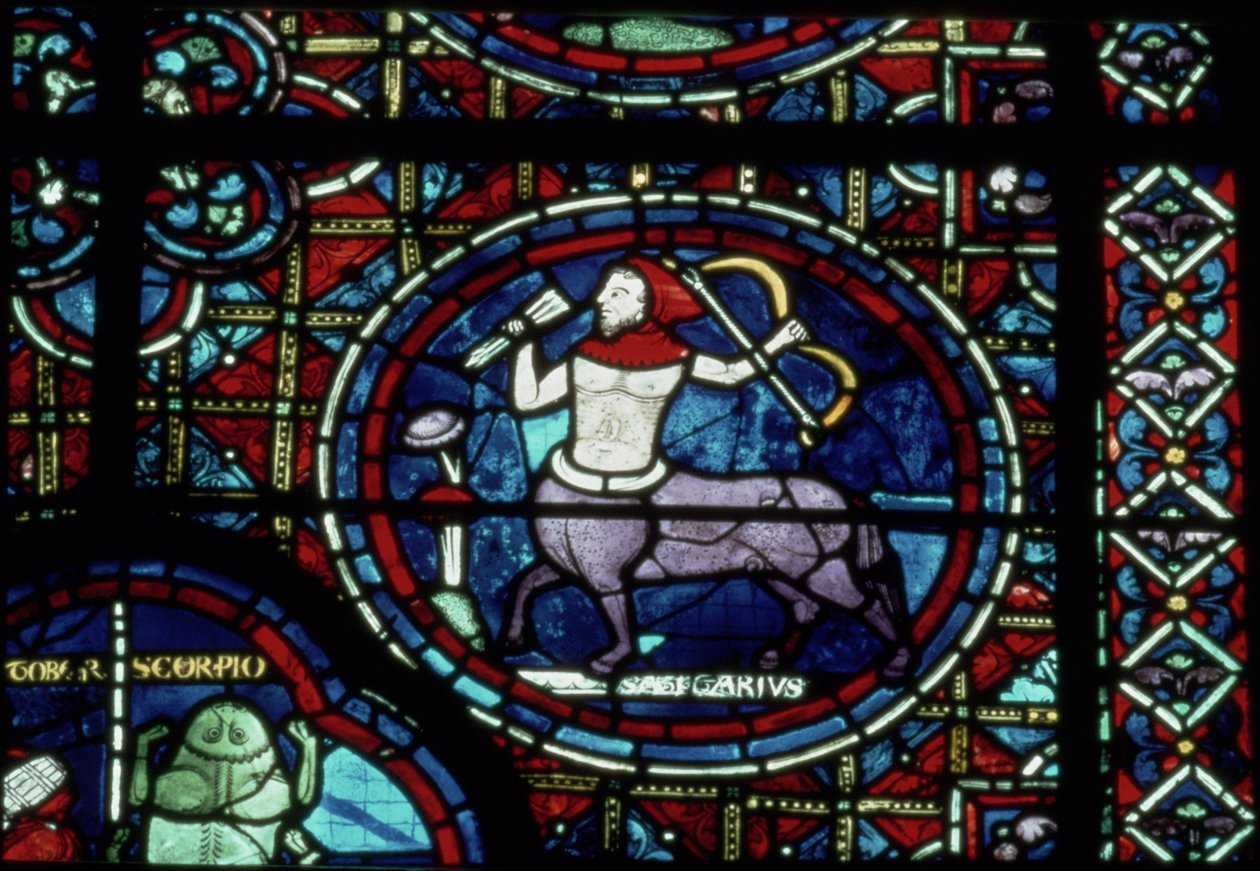 Skytten, från Zodiac-fönstret, 1200-talet av French School