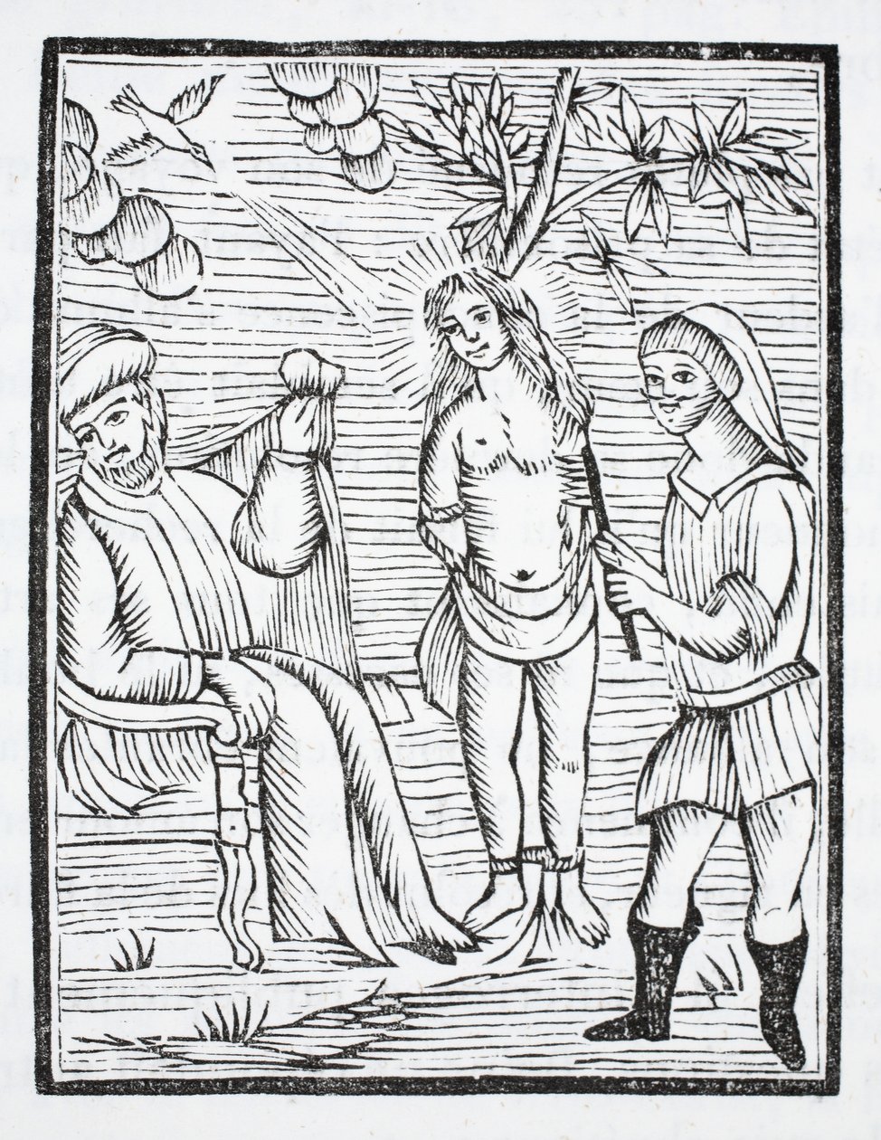 Saint Reine torteras, hennes hud slits av järnkammar, på befallning av Olibre, för att hon vägrar att förneka hennes tro av French School