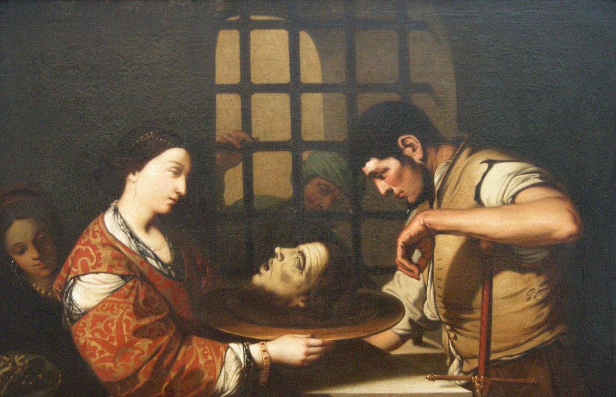 Salome med Johannes Döparens huvud av French School