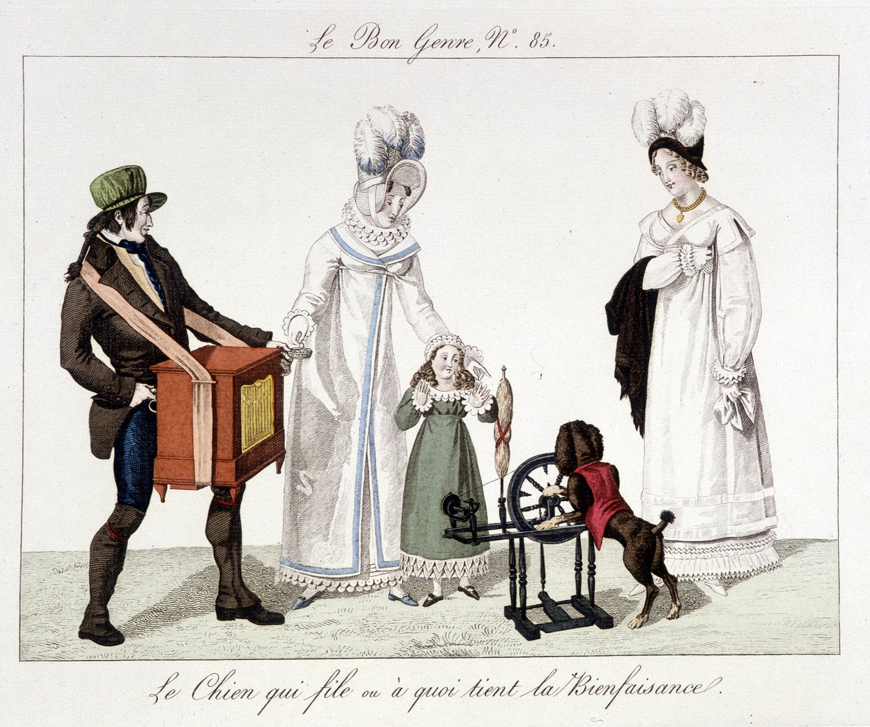 Saltimbanks: Hunden som springer eller "" vad som är välgörande"" - i "The good kind", deb. 1800-talet av French School