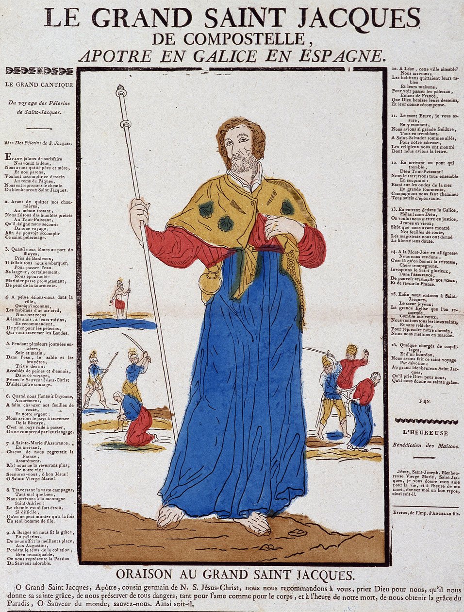 Santiago de Compostela - bild av Epinal, sent 1800-tal av French School