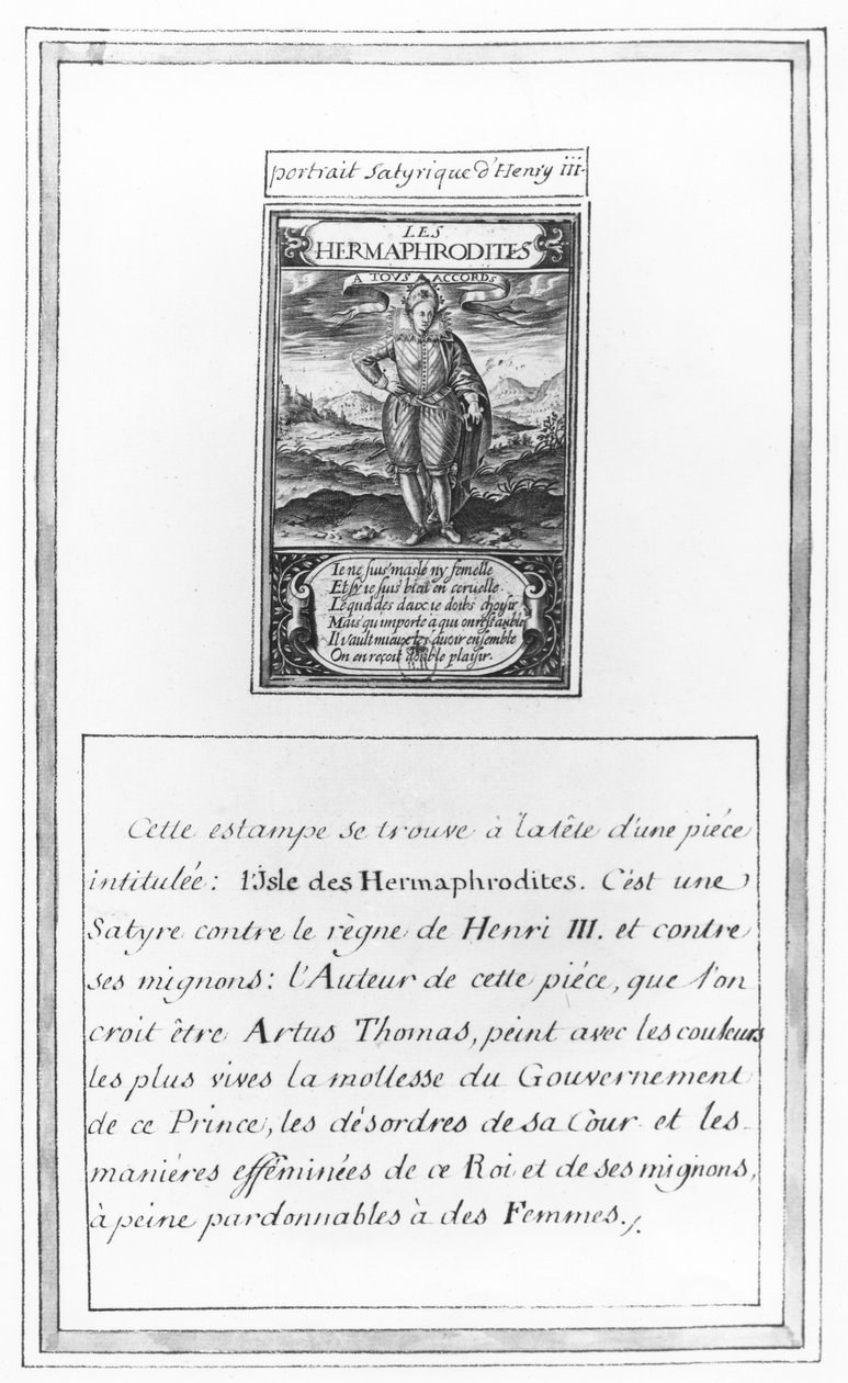Satiriskt porträtt av Henri III, från 