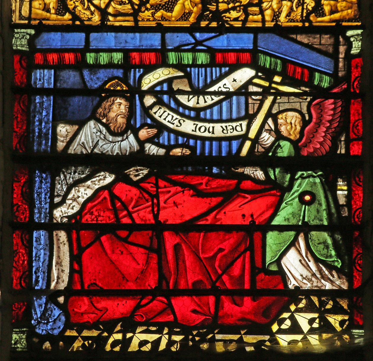 Scen från legenden om The Cross: Constantines dream av French School
