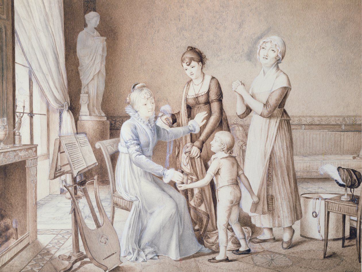 Scene of Family Life, tidigt artonhundratal av French School
