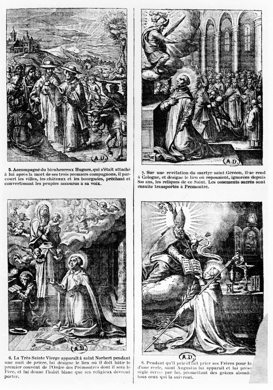 Scener från livet av Saint Norbert, grundare av den premonstratensiska kanonorden regelbundet av French School