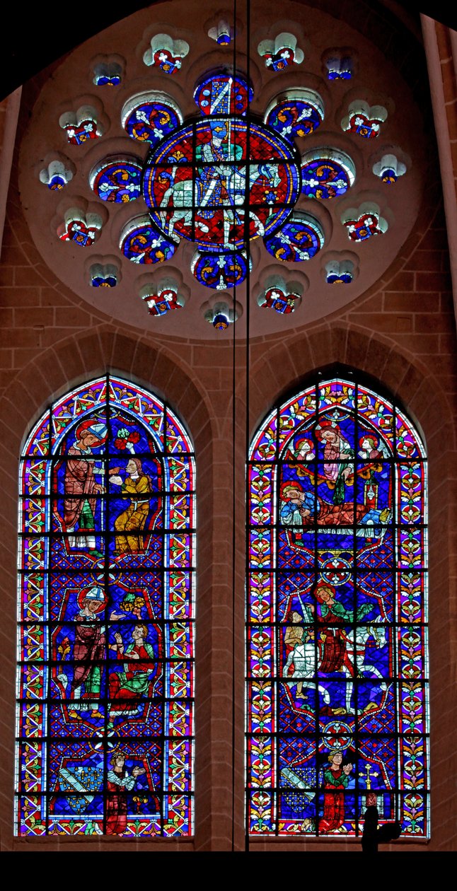 Scener ur St Martins liv; donator - Thibault VI, greve av Chartres (w109) av French School