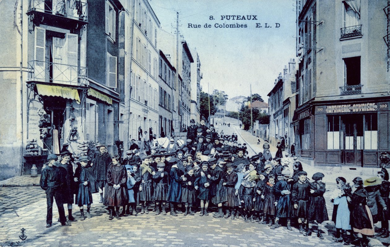 Skolbarn på Puteaux, ca 1900-10 av French School