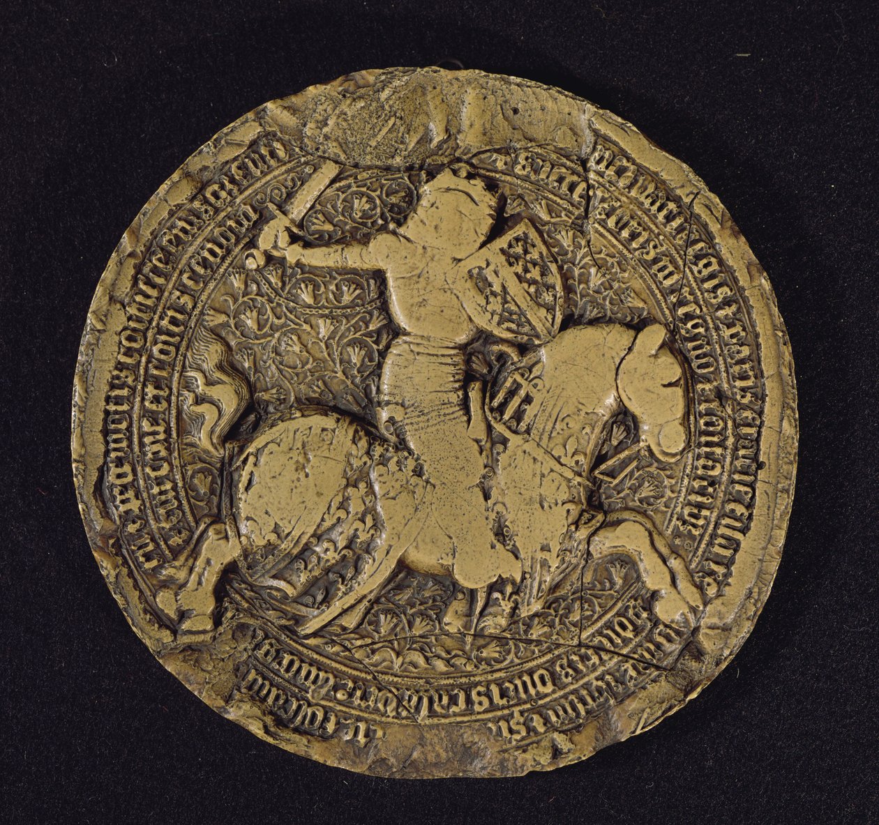 Sigill av Ludvig I av Anjou (1339-84) kung av Sicilien, 1383 av French School