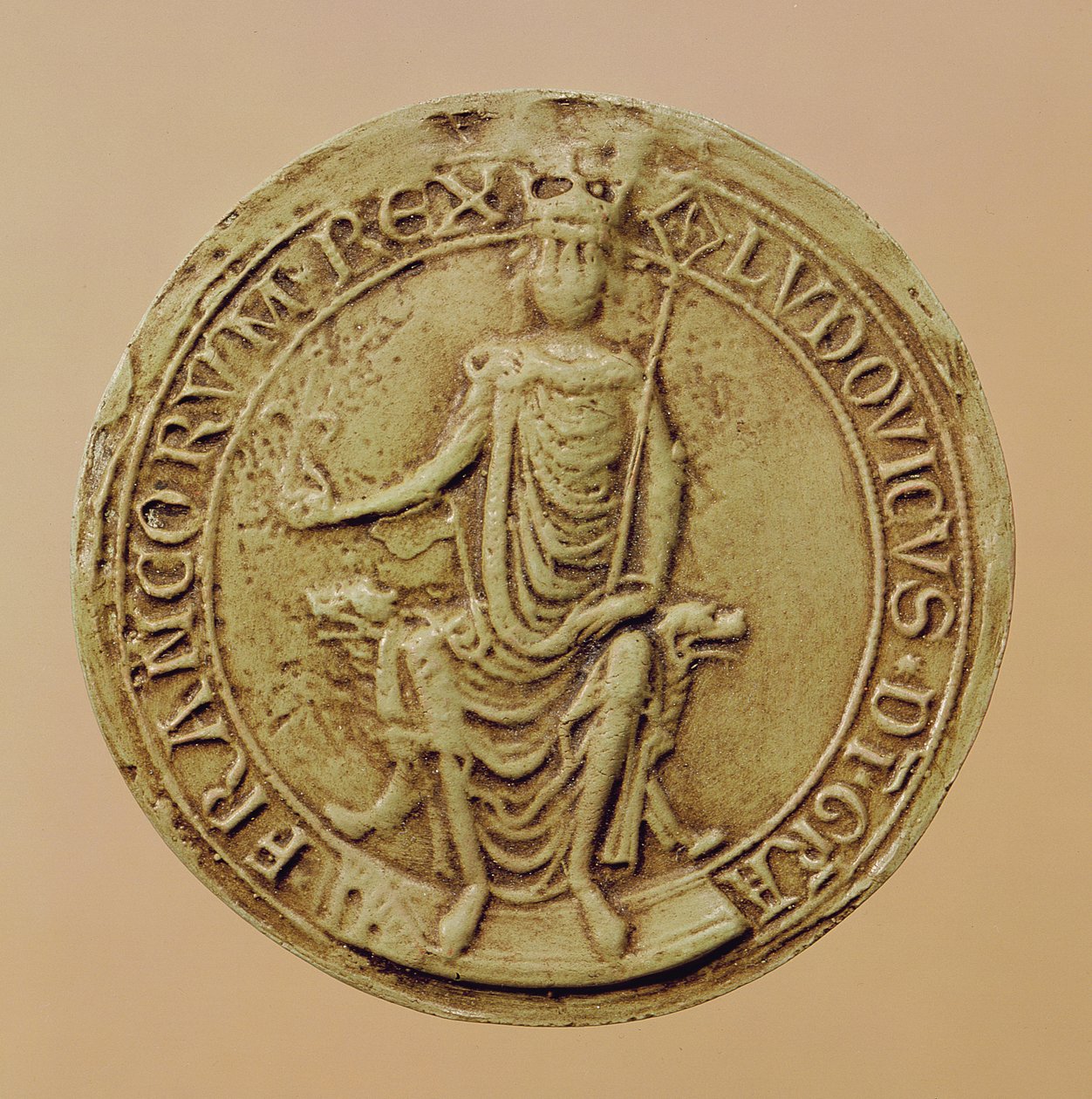 Ludvig VIII:s sigill (1187-1226) (vax) av French School
