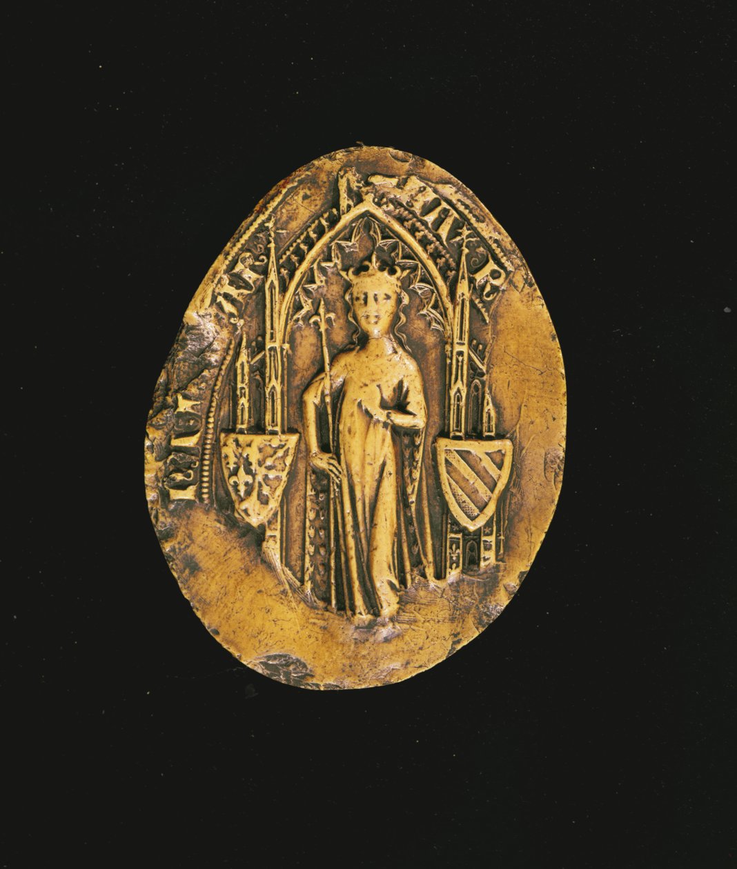 Sigill av Margareta av Bourgogne (1290-1315) 1311 (vax) av French School