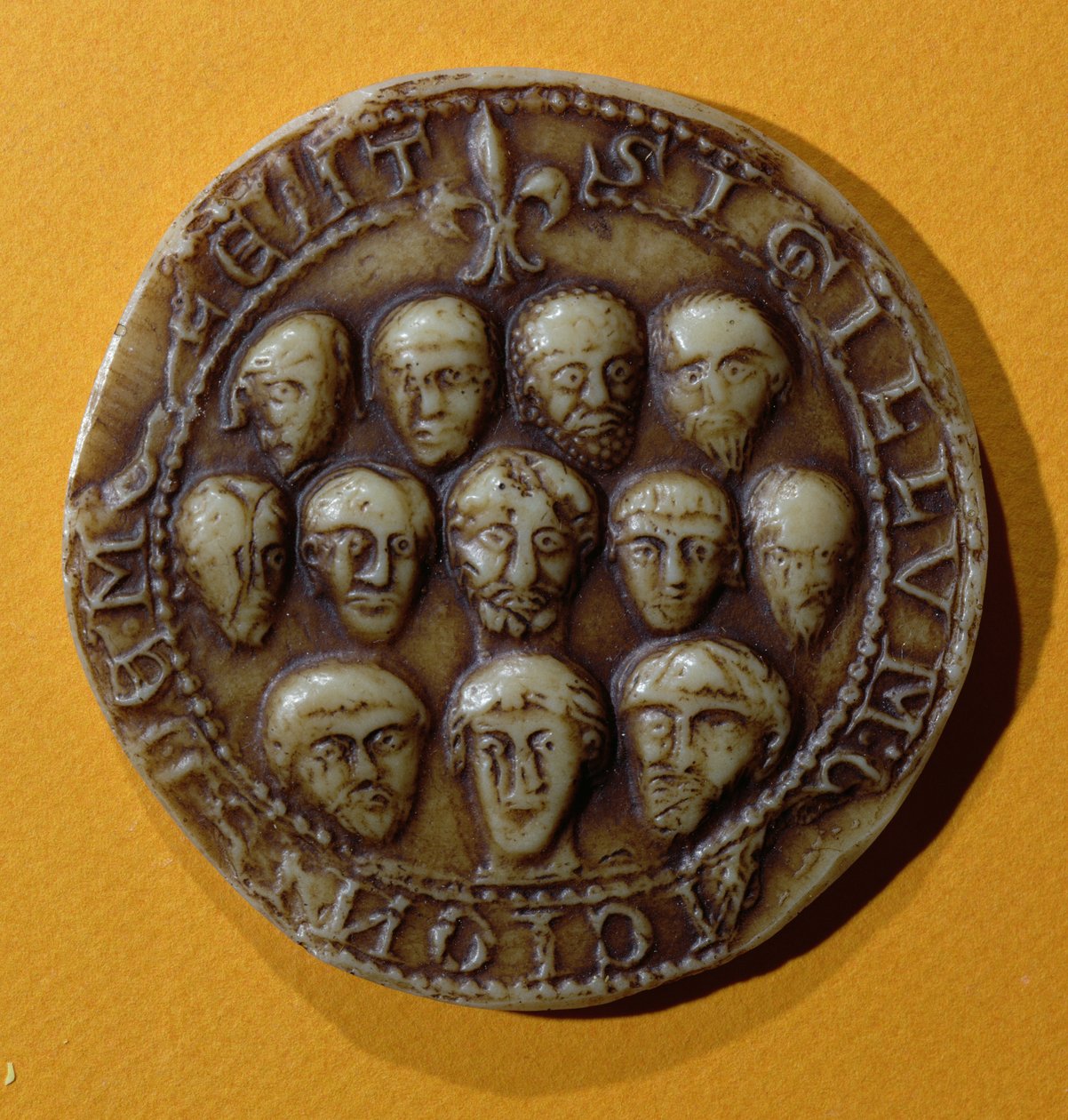 Sigill för rådet för Meulan kommun, 1195 (vax) av French School