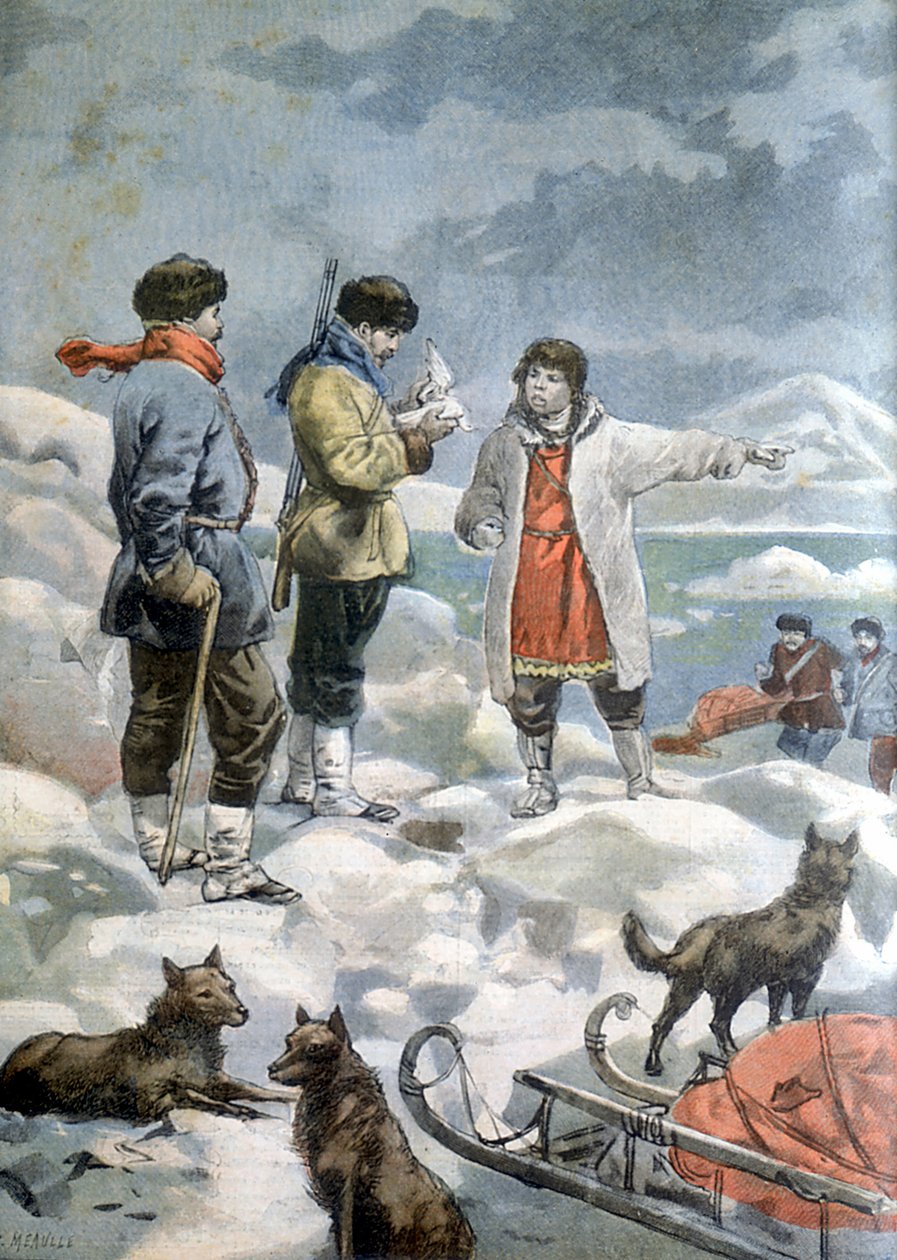 Sök efter Andree-expeditionen 1897 som försökte nå Nordpolen med ballong av French School