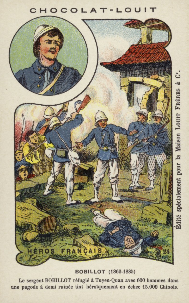 Sergeant Jules Bobillot, fransk soldat, vid belägringen av Tuyen Quang, Tonkin, kinesisk-franska kriget av French School