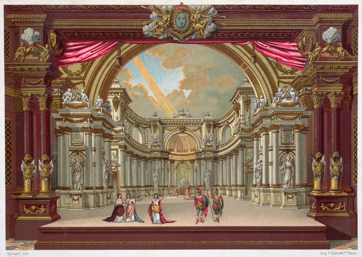 Scenografi för teatern i Versailles av French School