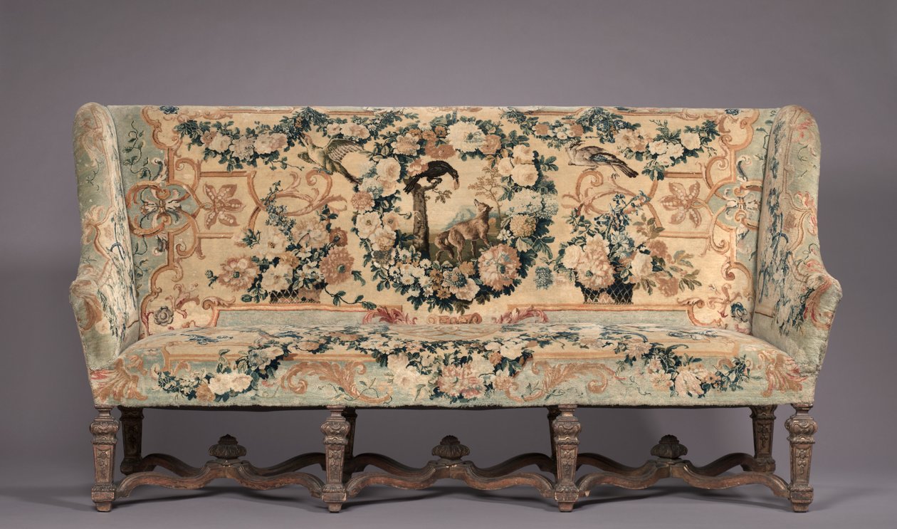 Soffa, tillverkare Savonnerie Factory, före 1717 av French School
