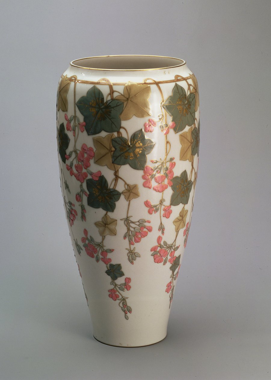 Sevres vas, med överglasyrdekor (porslin) av French School