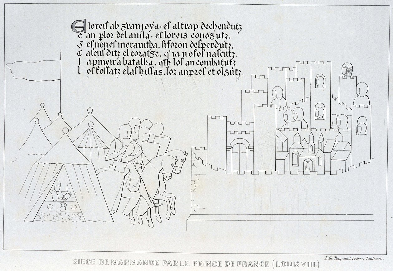 Belägring av Marmande av Ludvig VIII av French School