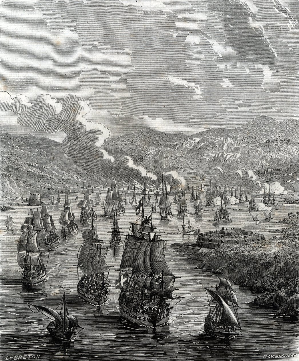 Belägringen av Toulon ägde rum mellan 29 juli och 21 augusti 1707 under det spanska tronföljdskriget när en allierad land- och sjöstyrka belägrade den franska flottbasen i Toulon (gravyr) av French School